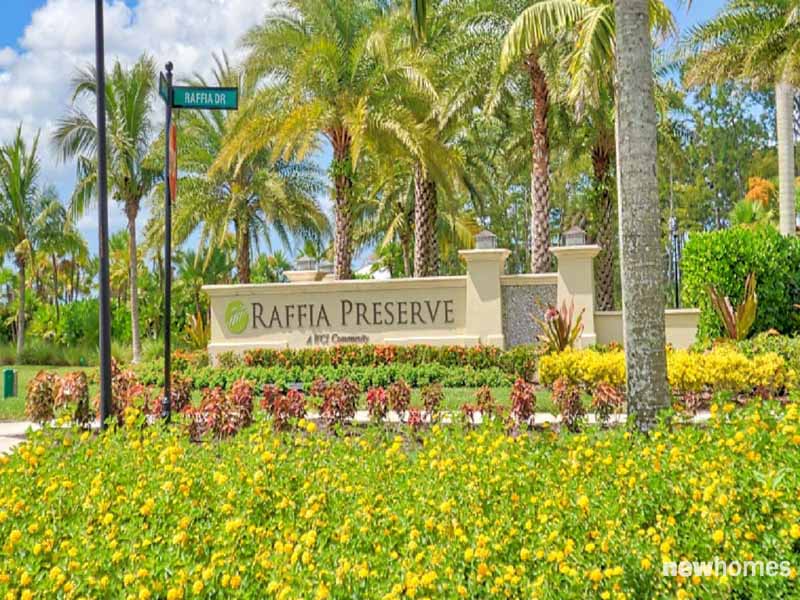 RAFFIA PRESERVE, Naples, Florida,  image description: Raffia Preserve Entrance Naples FL 